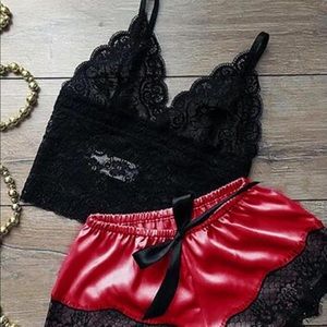 Lace short set lingerie
